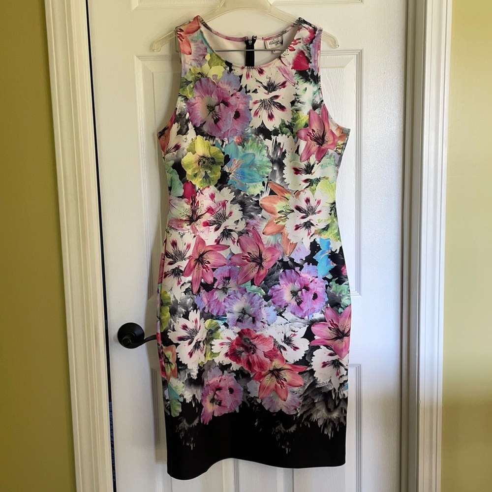 Beige Floral Dress